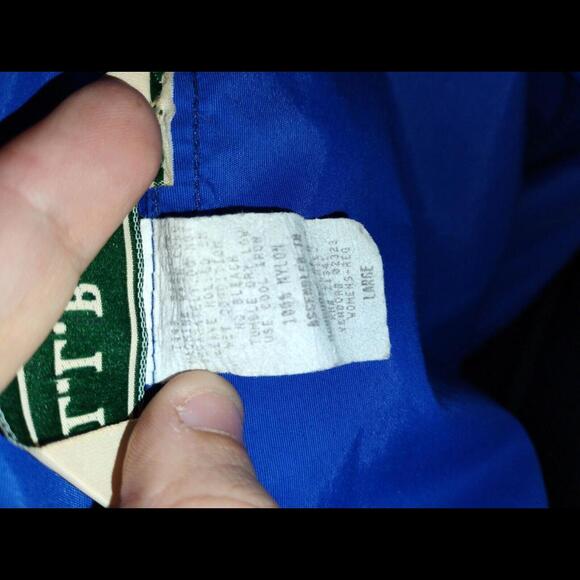 Vintage Ll bean Blue 90s Anorak Pullover Windbreaker Size L - Picture 6 of 8
